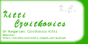 kitti czvitkovics business card